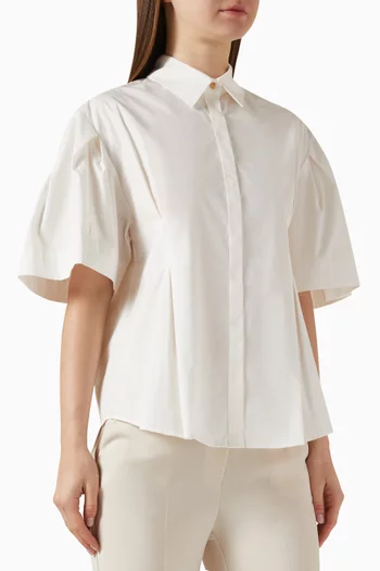Flared Oversized Shirt in Cotton