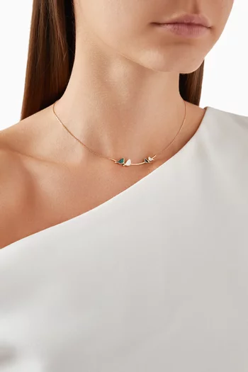 قلادة فاميلي لوف ذهب عيار 18