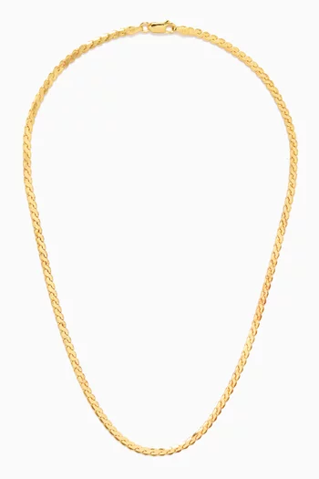 Serpentine Chain Necklace in 14kt Gold Vermeil