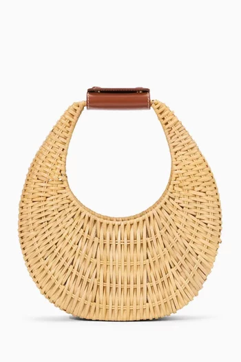Mini Moon Bag in Wicker