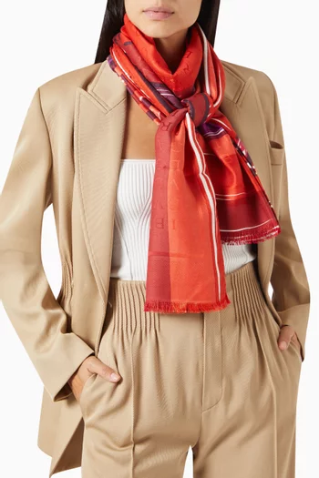 Roman Wonders Stole in Silk-wool