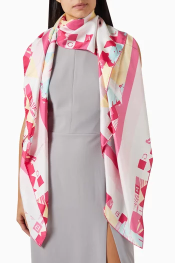 Palm Tree Sarong in Silk-twill