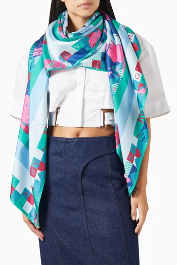 Palm Tree Sarong in Silk-twill