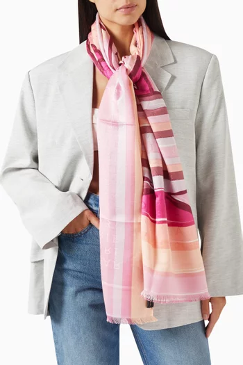 Roman Wonders Stole in Wool-silk