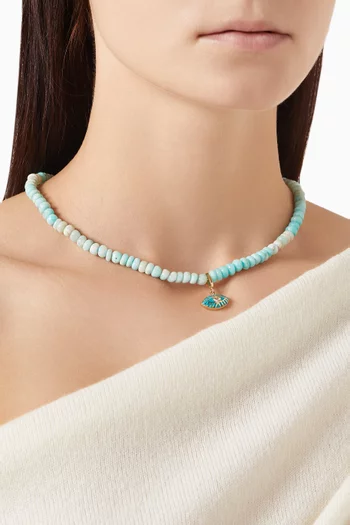 دلاية سيينا بتصميم عين مرصعة بالماس ذهب عيار 18