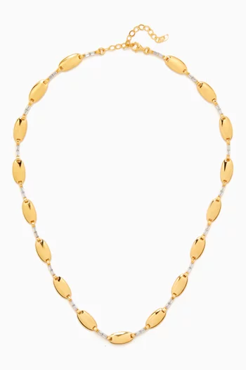 Choker Necklace in 24kt Gold-plated Sterling Silver