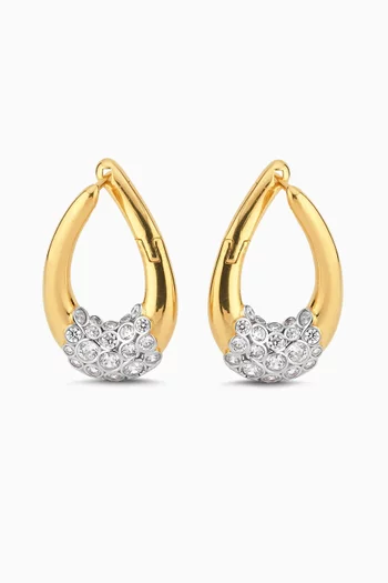 Crystal Earrings in 24kt Gold-plated Sterling Silver