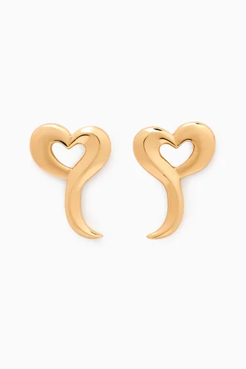 Lotte Stud Earrings in 18kt Gold-plated Metal
