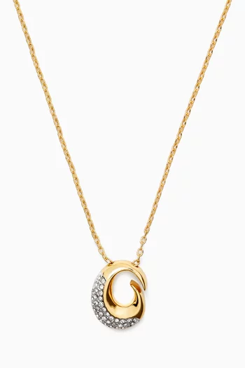 Lono Pave Necklace in 18kt Gold-plated Metal