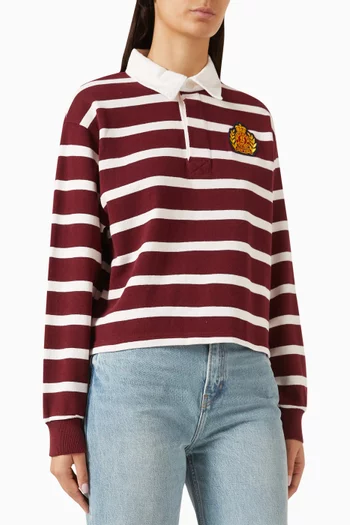 NY Crest Rugby Polo Shirt in Cotton