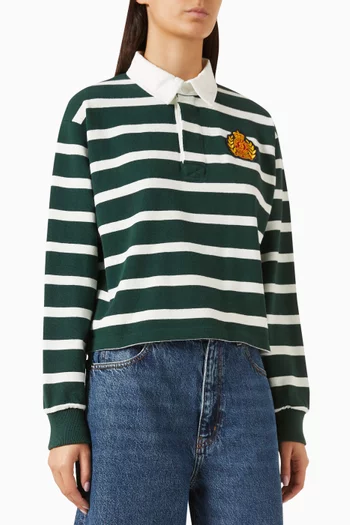 NY Crest Rugby Polo Shirt in Cotton
