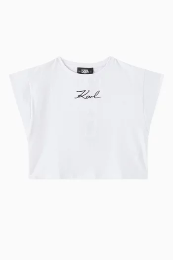 Signature Logo Print T-shirt in Cotton-blend