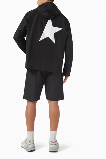Hooded Windbreaker in Nylon