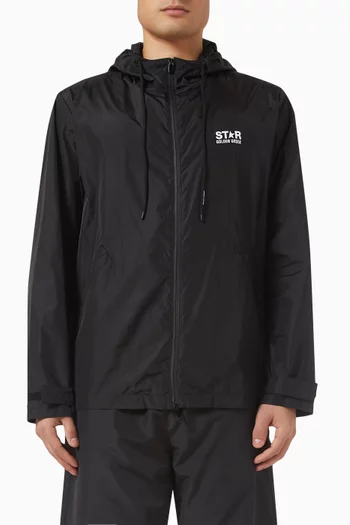 Hooded Windbreaker in Nylon