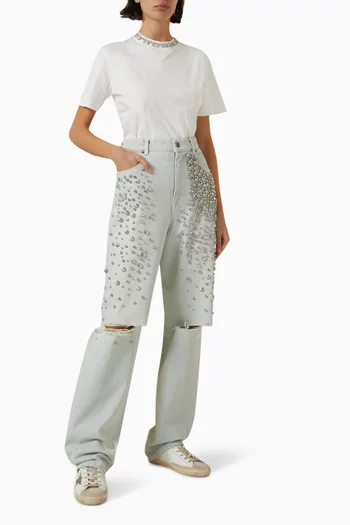 Cabochan Crystal T-shirt in Cotton-jersey