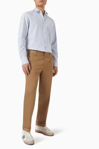 Striped Long-sleeve Shirt in Cotton