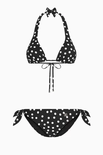 Polka-dot Bikini Set in Stretch Nylon