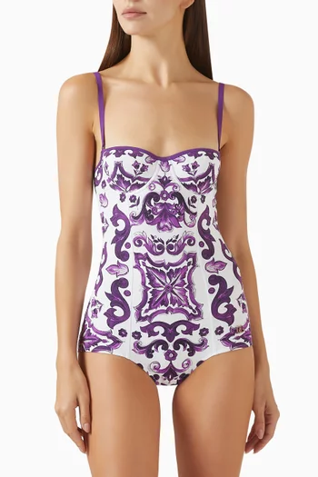 Majolica-print One-Piece Swimsuit