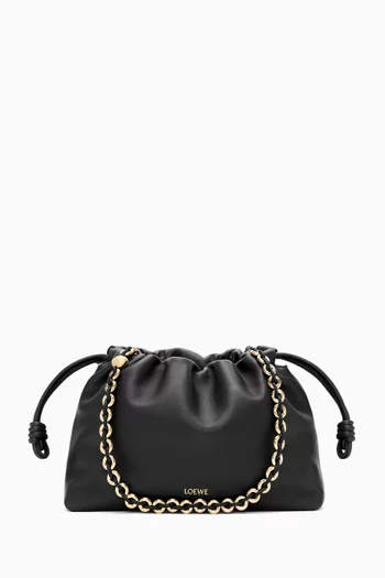 Flamenco Clutch Crossbody Bag in Leather
