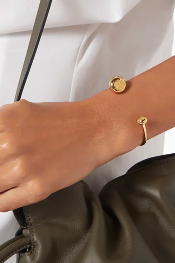 Anagram Pebble Cuff in Sterling Silver