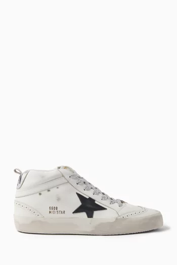 Mid-Star Sneakers in Leather