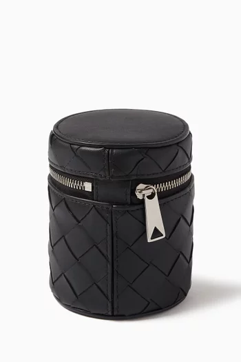 Coin Case in Intrecciato Leather