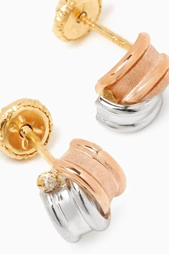 Stud Earrings in Diamond and 18kt Gold