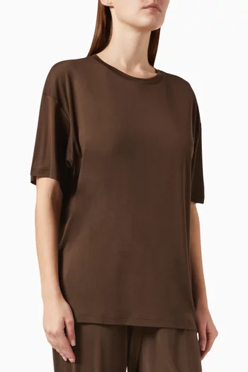 Relaxed T-shirt in Silk-jersey