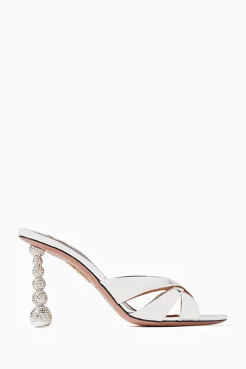 Yes Baby 95 Mule Sandals in Metallic Leather