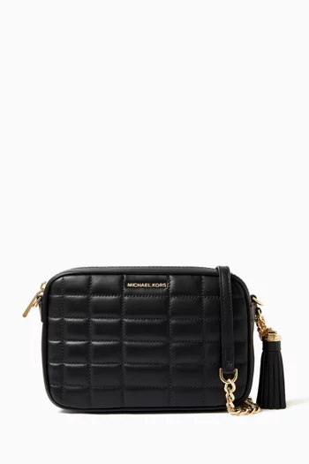 Medium Jet Set Quilted Crossbody Bag in Leather