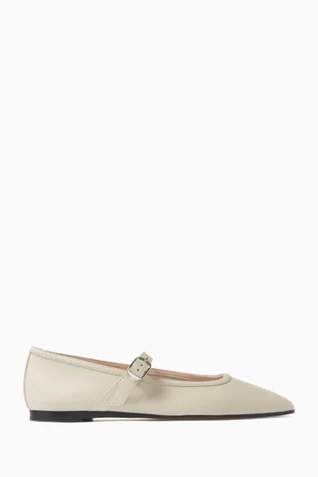 Mary Jane Ballerinas in Leather