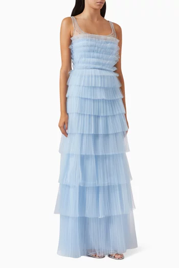 Kali Tiered Gown in French Tulle