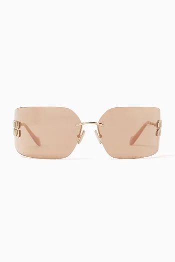 Runway Sunglasses in Metal