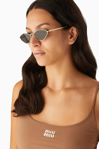 Miu Regard Sunglasses in Metal
