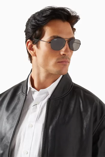 Bain Bridge Gradient Sunglasses in Metal