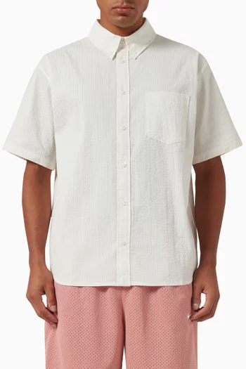 Button-down Shirt in Seersucker