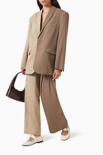 Zelda Two-tone Pants in Wool-blend