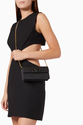 Valentino Garavani VSLING East/West Wallet in Grainy Calfskin