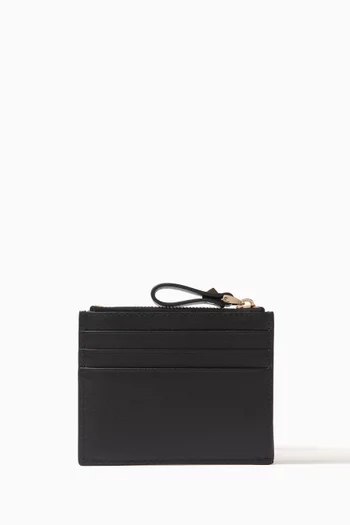 Valentino Garavani Rockstud Card Holder in Leather
