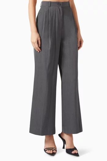 Manny Straight-leg Pants in Virgin Wool Blend