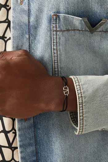 Valentino Garavani VLOGO Signature Bracelet in Cotton