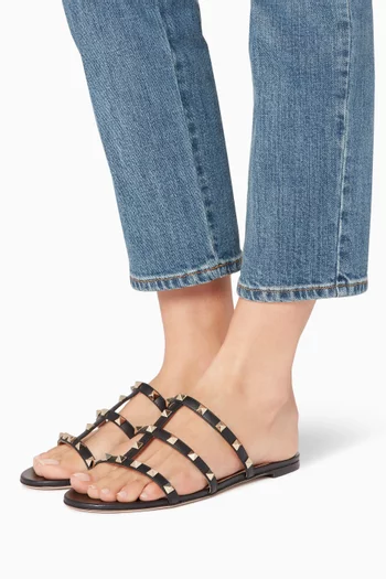 Valentino Garavani Rockstud Slides in Leather