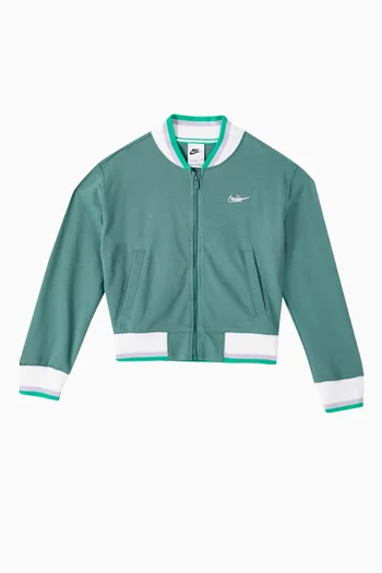 Striped Jacket in Cotton-blend