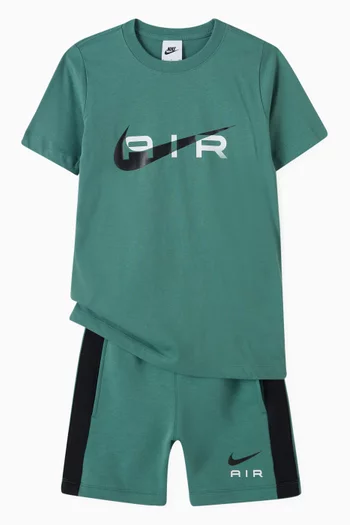 Air Logo Shorts in Cotton Blend Fleece