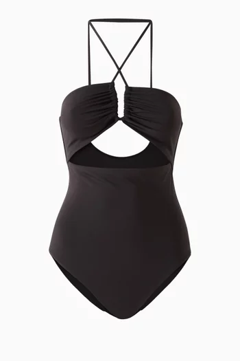 Cut-out One-piece Swimsuit in Recycled-nylon