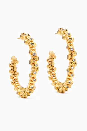 Joanna Laura Constantine Multi Wave Earrings in 18kt Gold-plated Brass