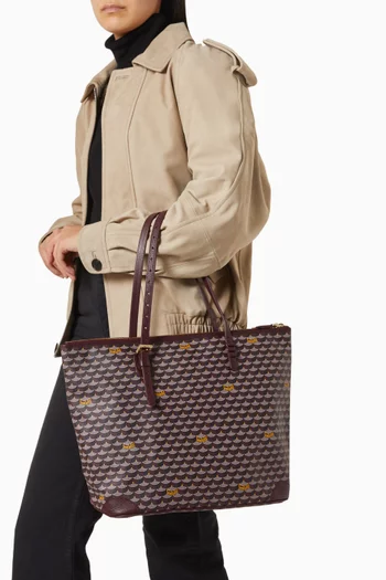 حقيبة يد ديلي باتل 35 بسحاب قنب وجلد