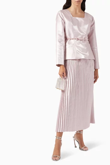 Top & Skirt Belted Set