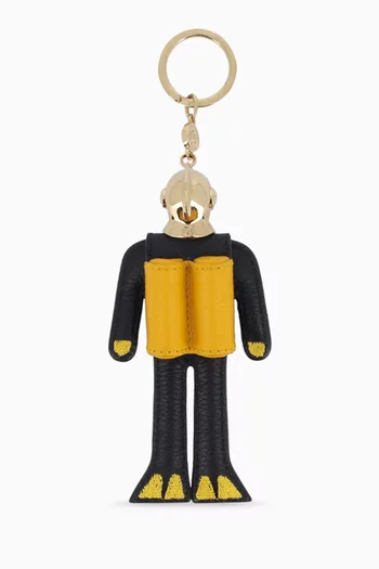 Arthur the Scuba Diver Keychain in Calf Leather
