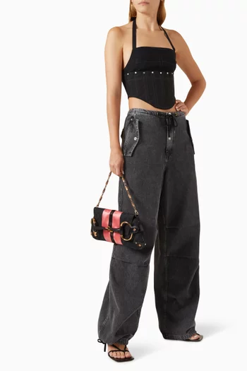 GG Horsebit Shoulder Bag in Canvas